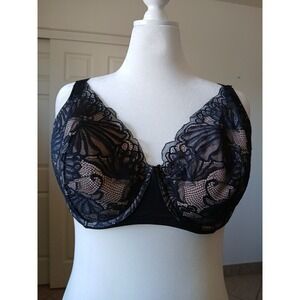 Paramour Womens Tempting Lace Bra 135061 Black 38H Style 135061